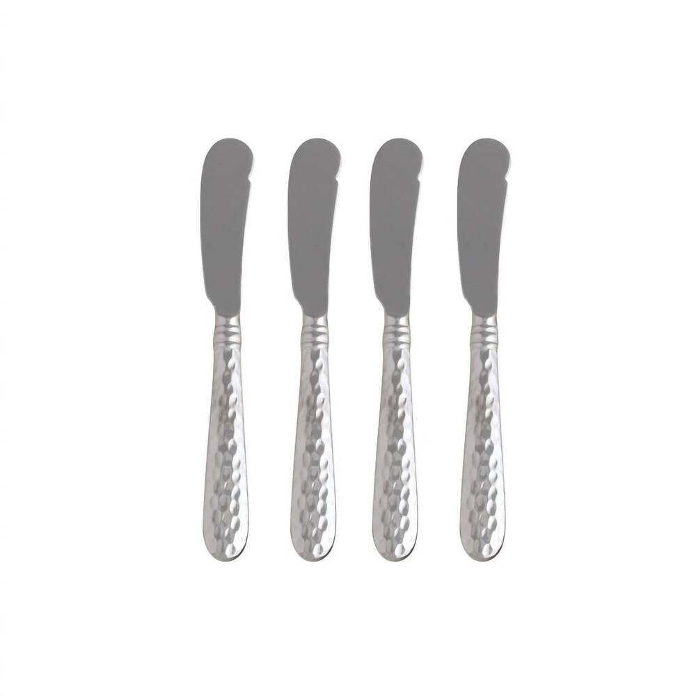 NEW VIETRI martellato spreaders - set of 4 in silver